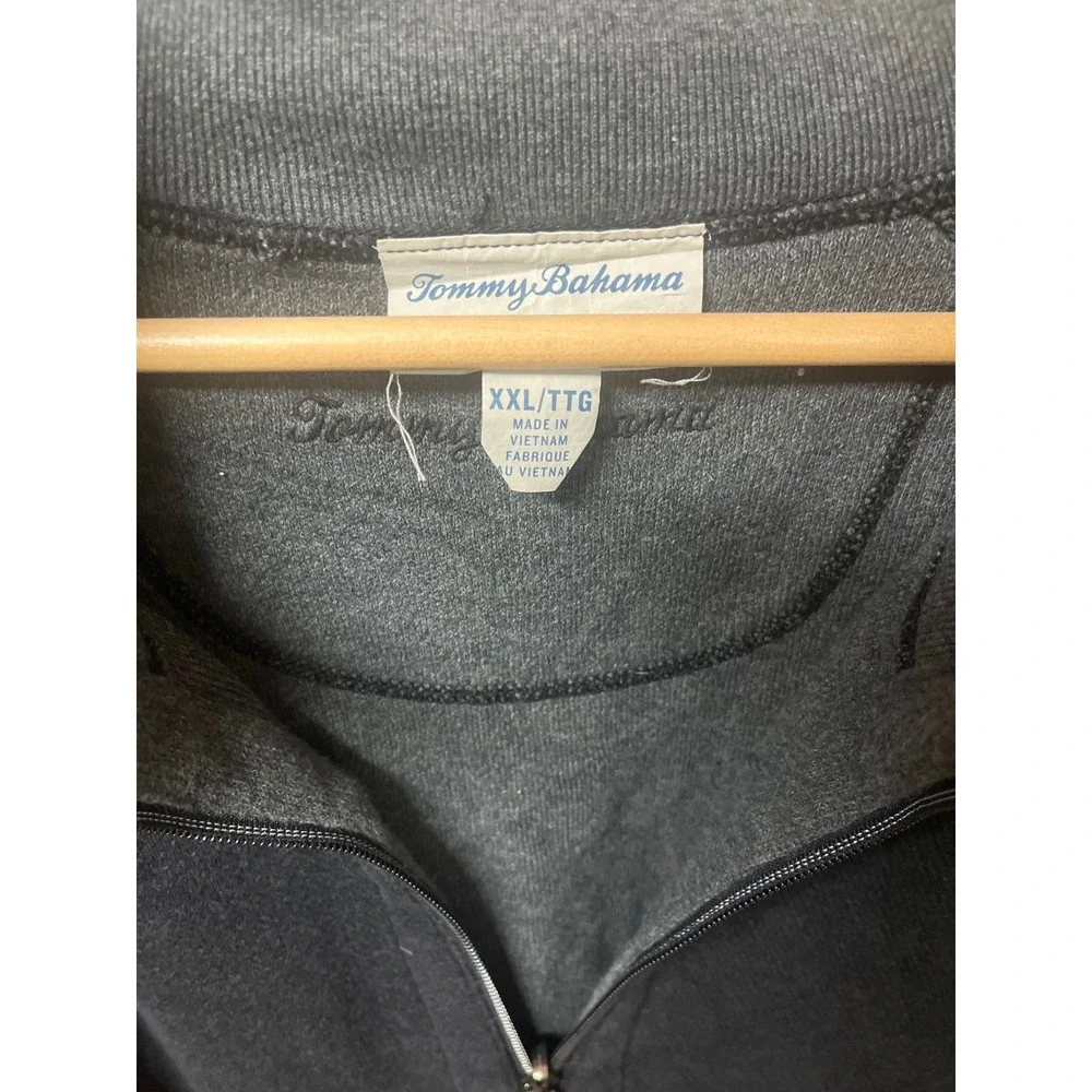 Tommy Bahama Mens Pullover Fleece Sweatshirt Black XXL TTG Reversible - Picture 2 of 6